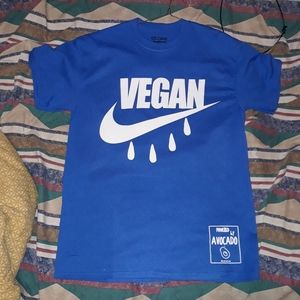 Custom sz small VEGAN print shirt